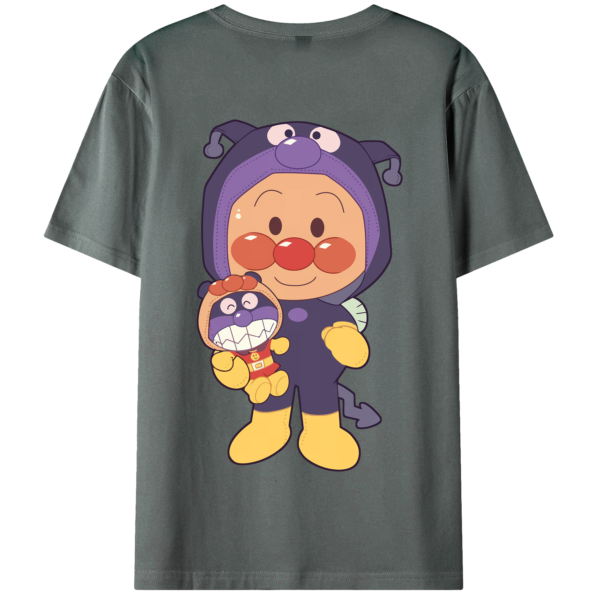 （画像用） アンパンマン Anpanman 綿100％半袖Tシャツ（背面プリント）